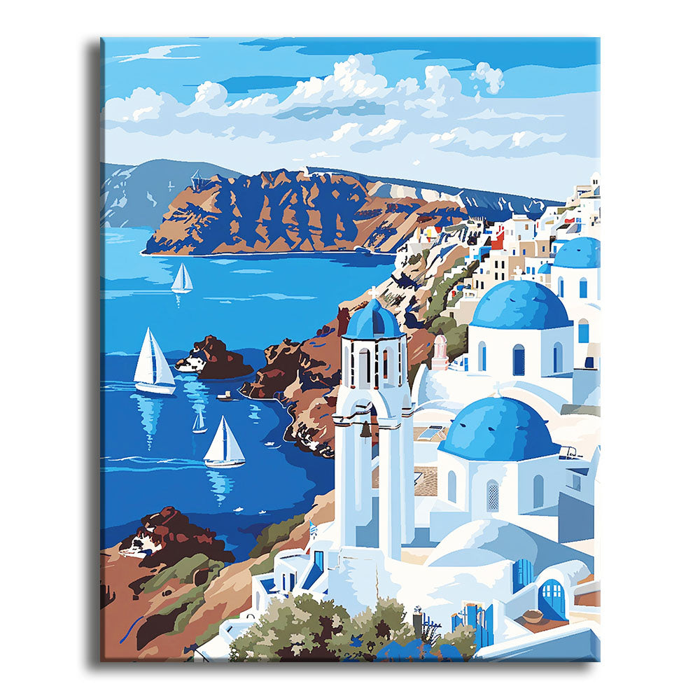 Ägäische Träume - Malen nach Zahlen