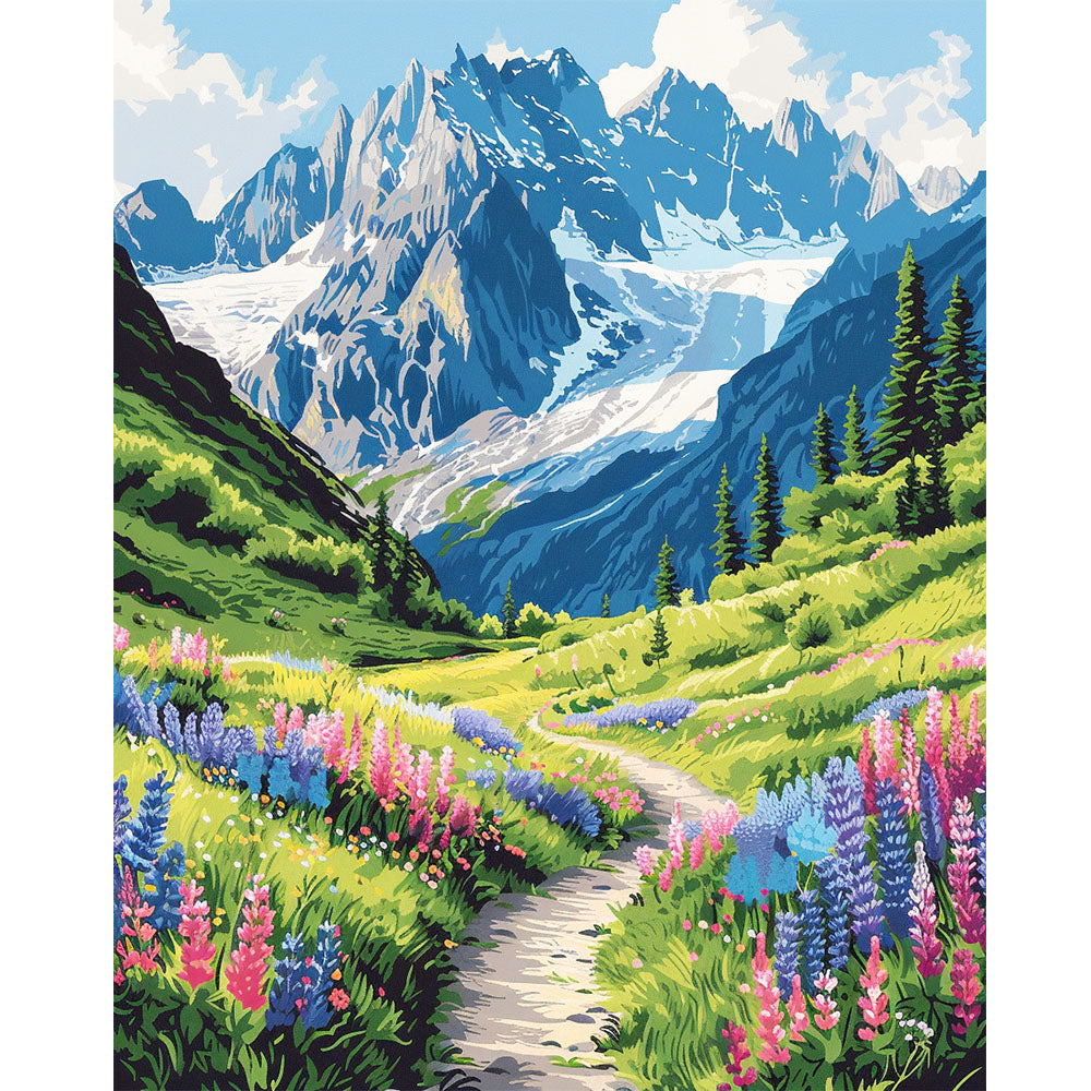 Alpenblüte - Malen nach Zahlen