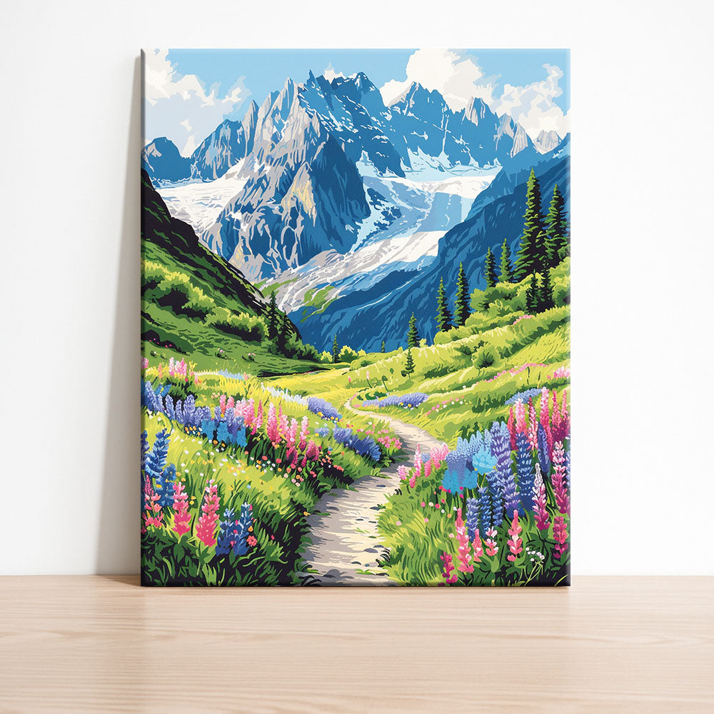 Alpenblüte - Malen nach Zahlen