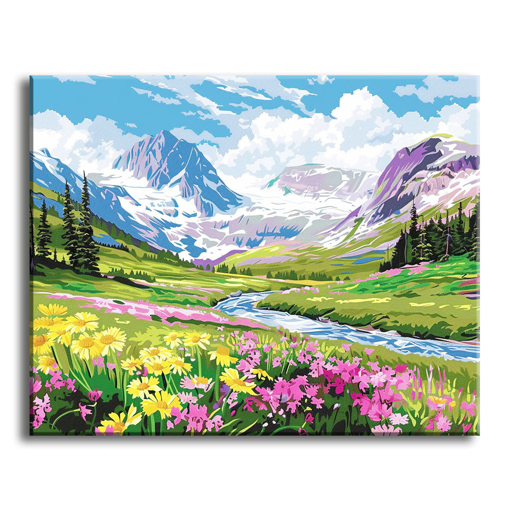 Alpenblüte – Malen nach Zahlen