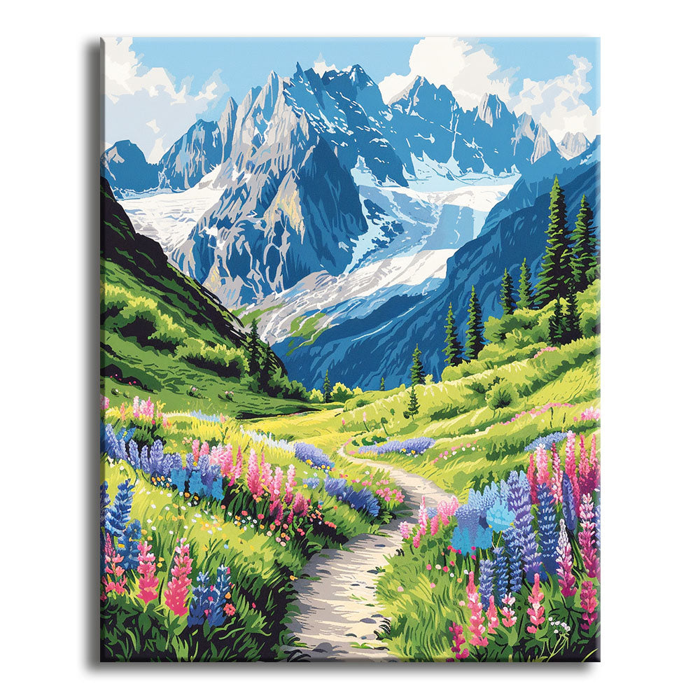 Alpenblüte - Malen nach Zahlen