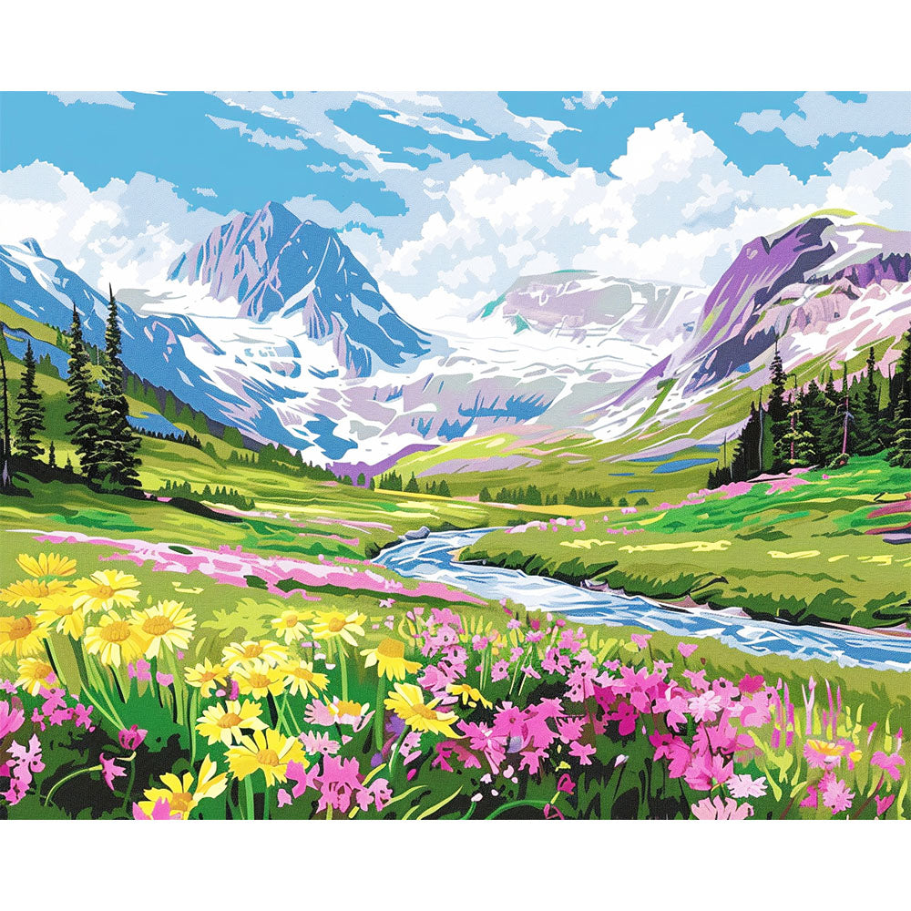 Alpenblüte – Malen nach Zahlen