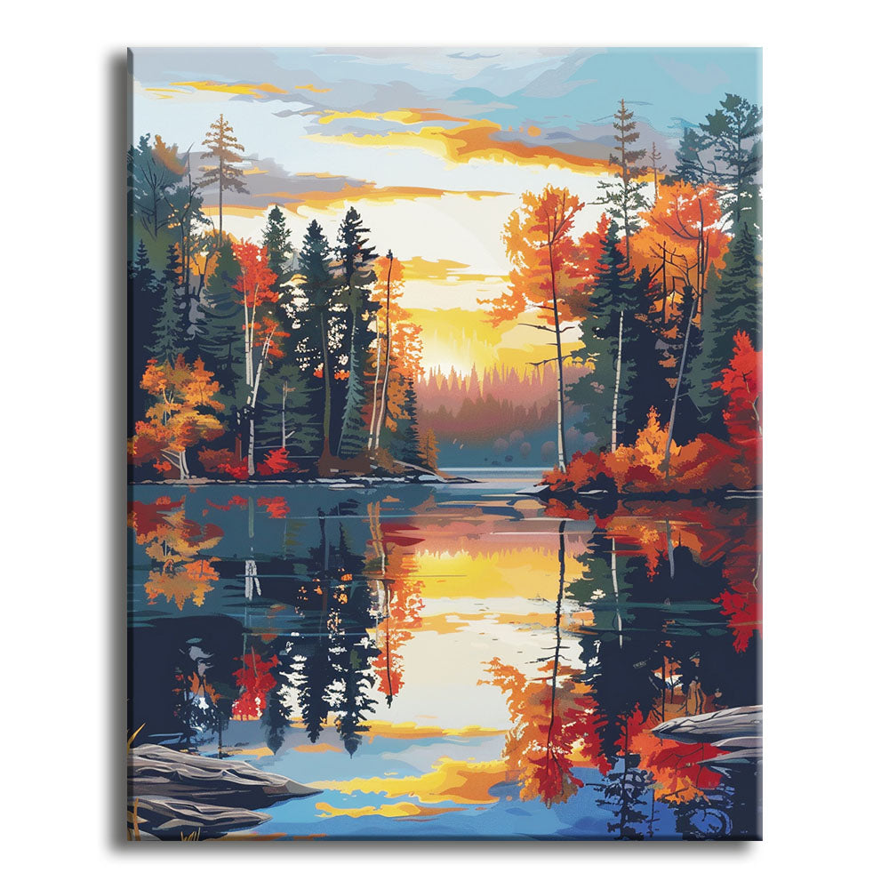 Herbst-Tagundnachtgleiche - Malen nach Zahlen