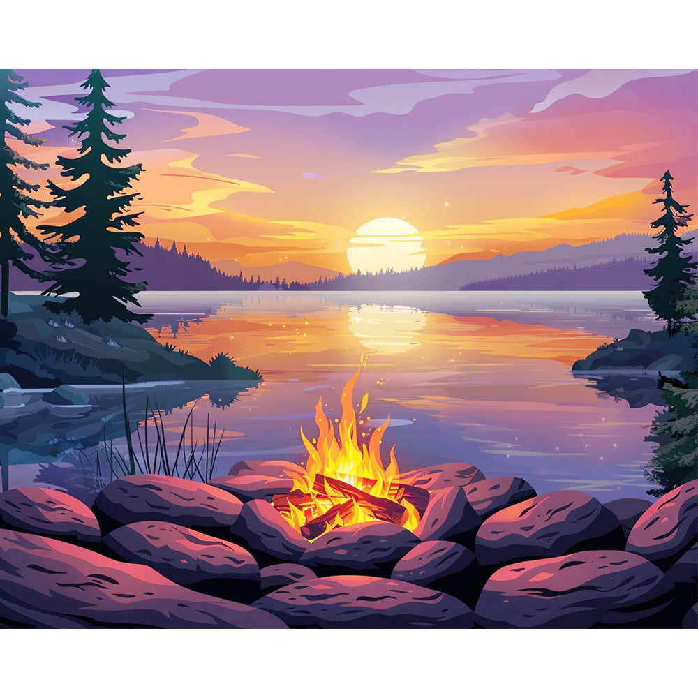 Lagerfeuer-Spiegelungen