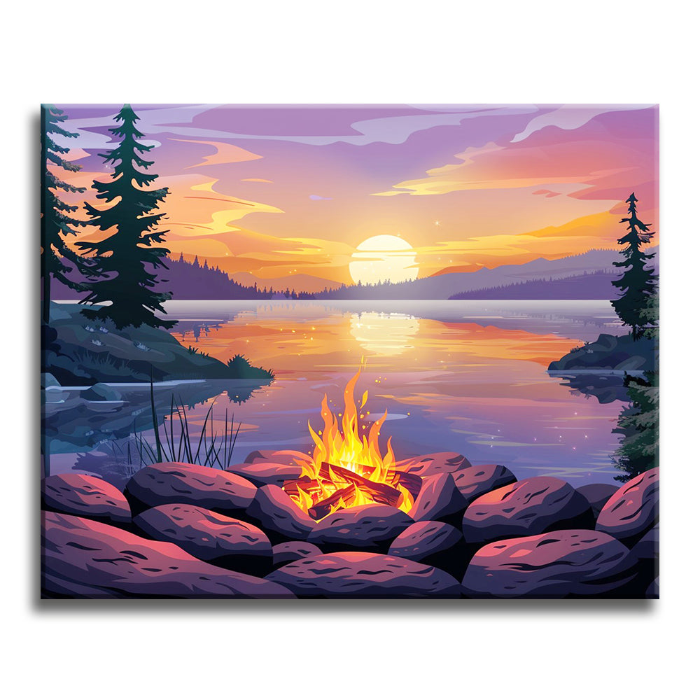 Lagerfeuer-Spiegelungen