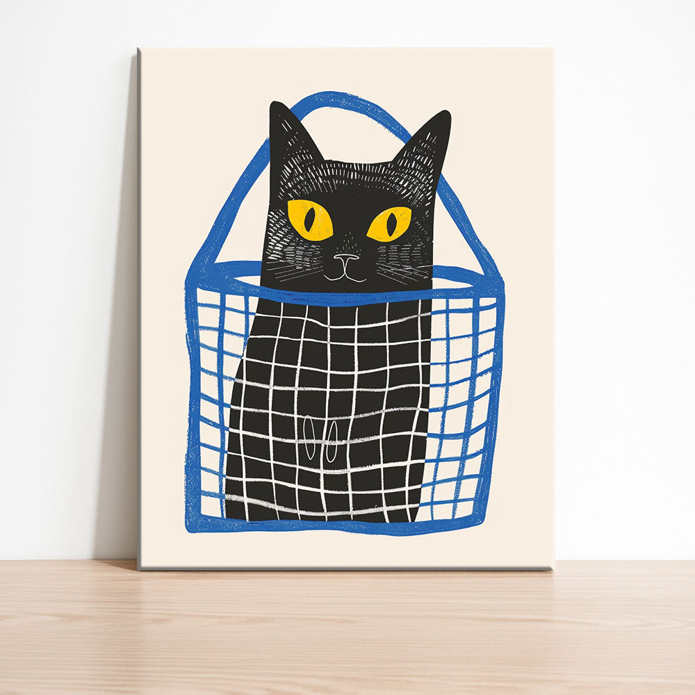 Katze im Korb - Malen nach Zahlen