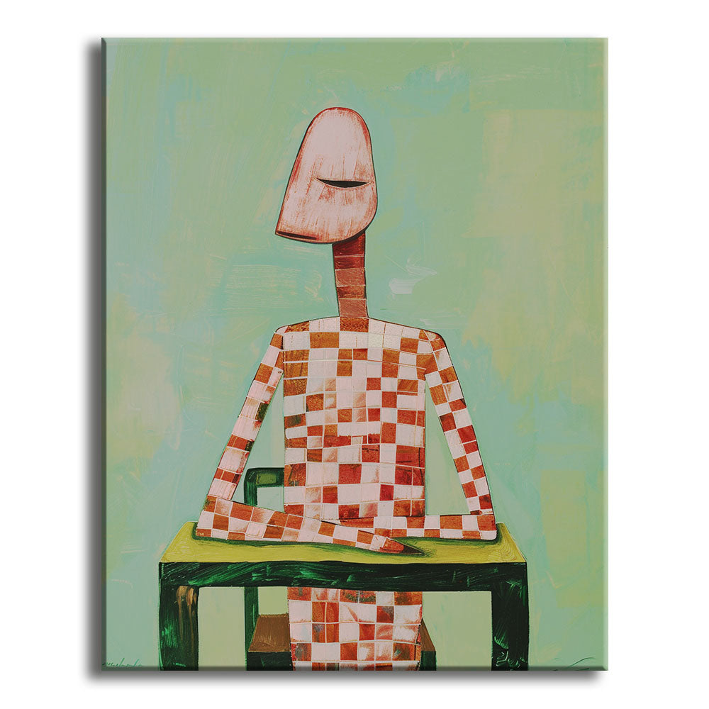 Karierte Kontemplation - Malen nach Zahlen