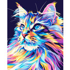 Chromatische Coole Katze - Malen nach Zahlen