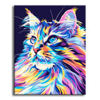 Chromatische Coole Katze - Malen nach Zahlen