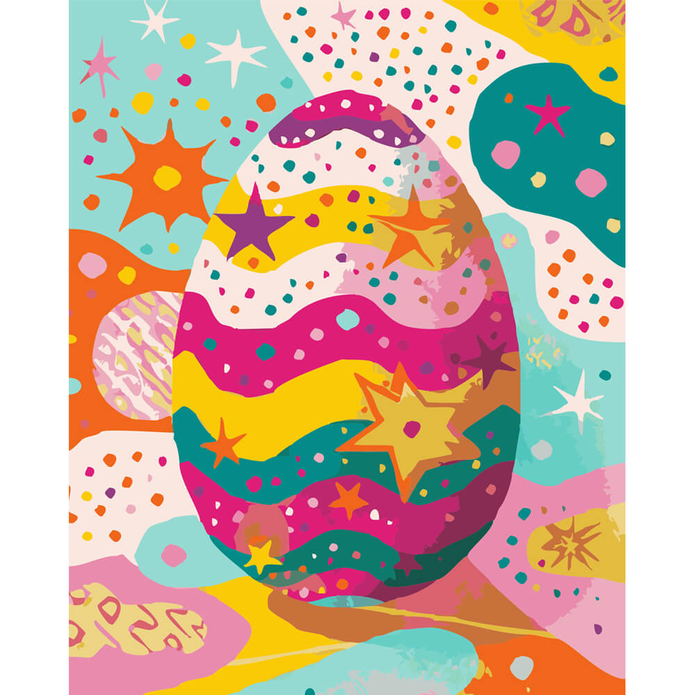 Kosmisches Osterei – Malen nach Zahlen