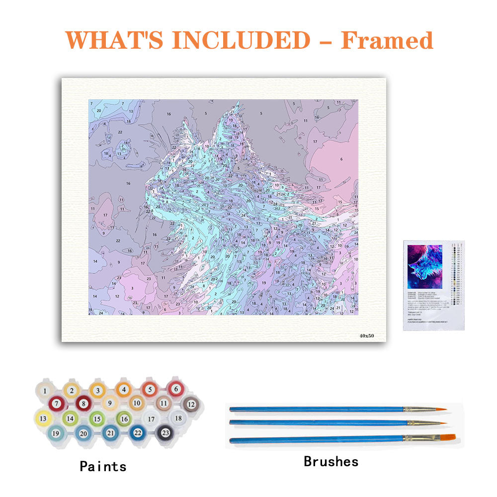 Kosmischer Luchs - Malen nach Zahlen