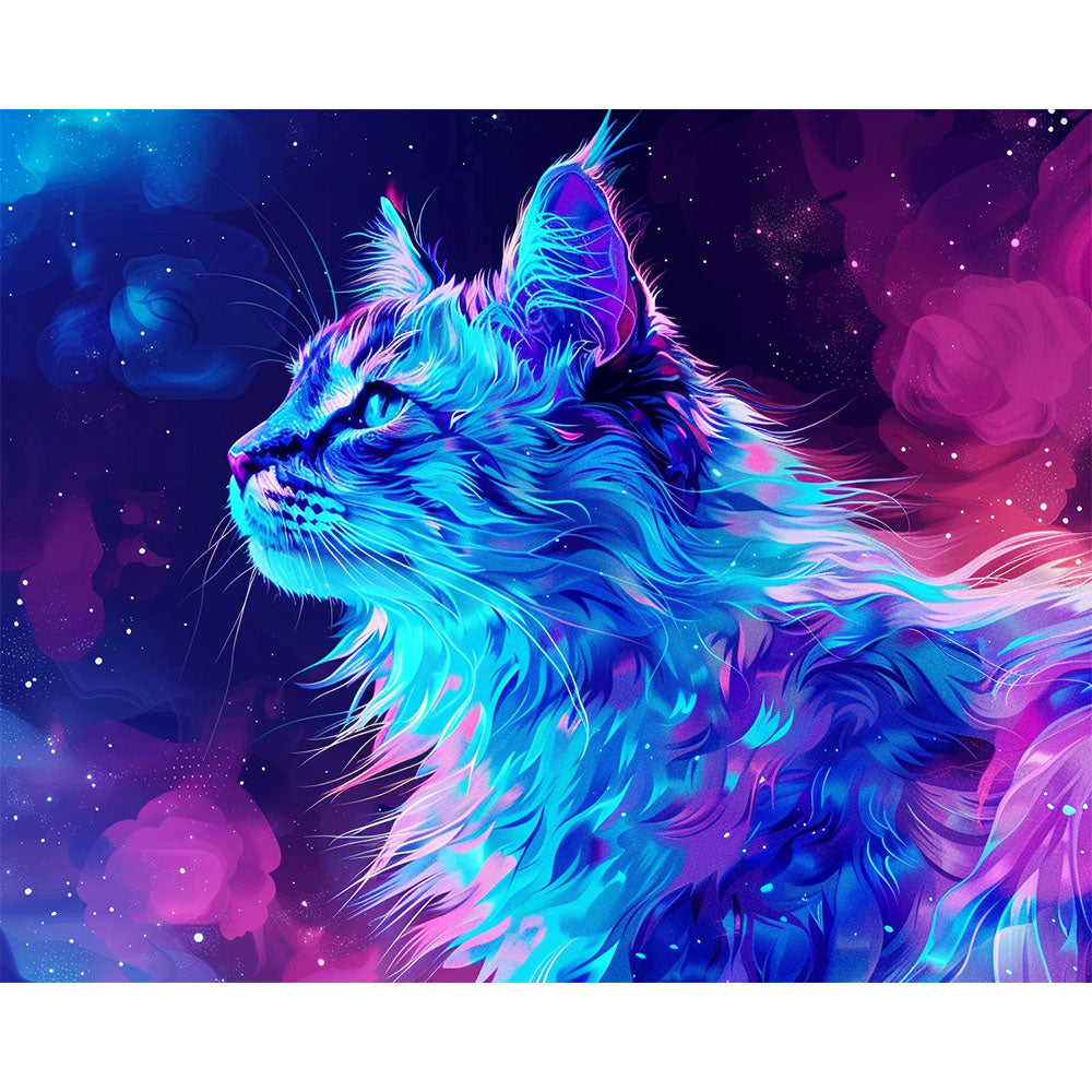 Kosmischer Luchs - Malen nach Zahlen