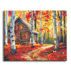 Gemütlicher Herbst-Rückzugsort – Malen nach Zahlen