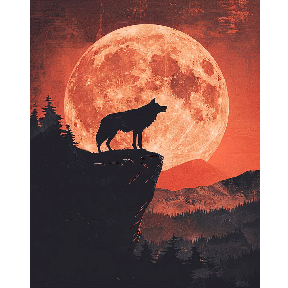 Purpurrotes Heulen - Malen nach Zahlen