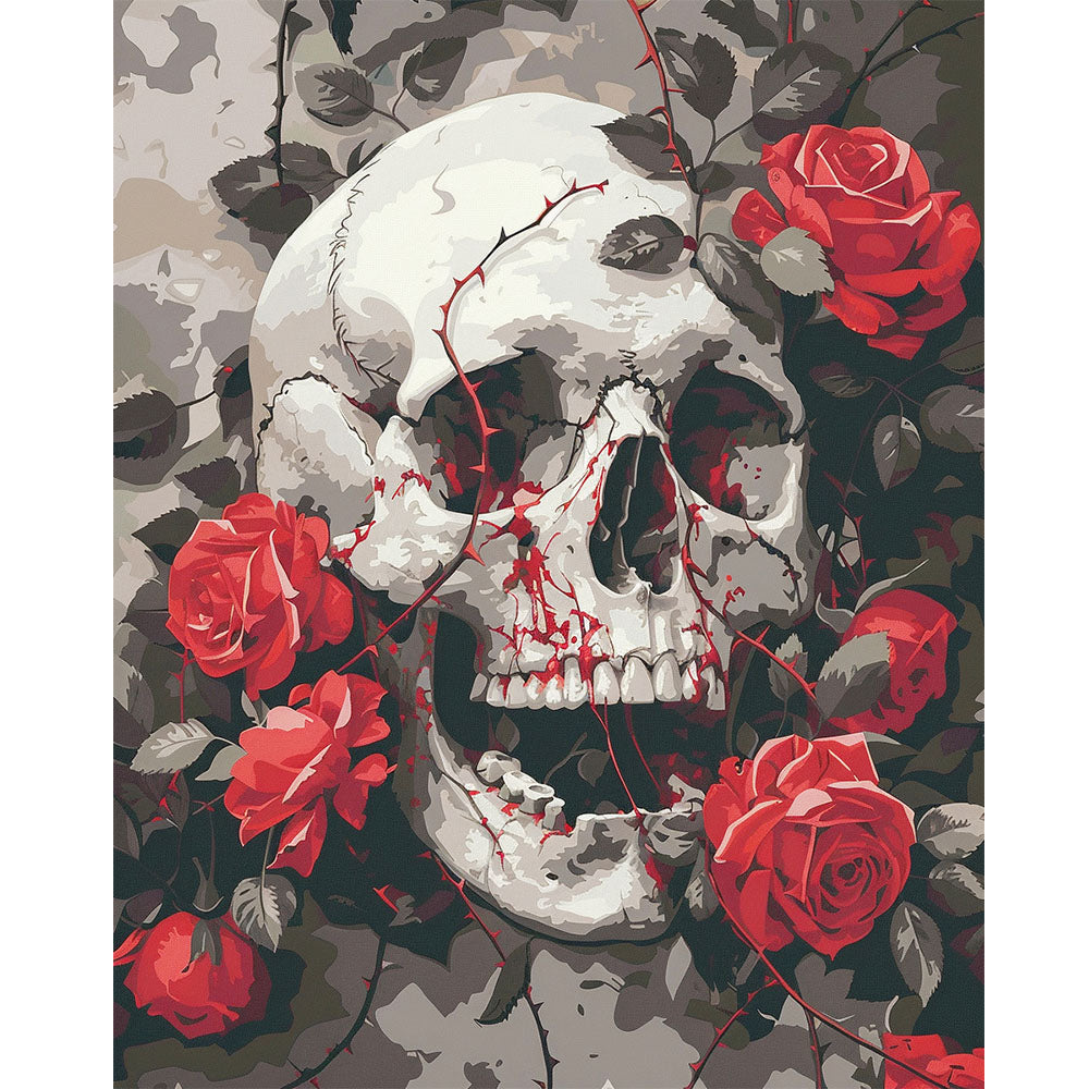 Karmesinrote Dornen - Malen nach Zahlen