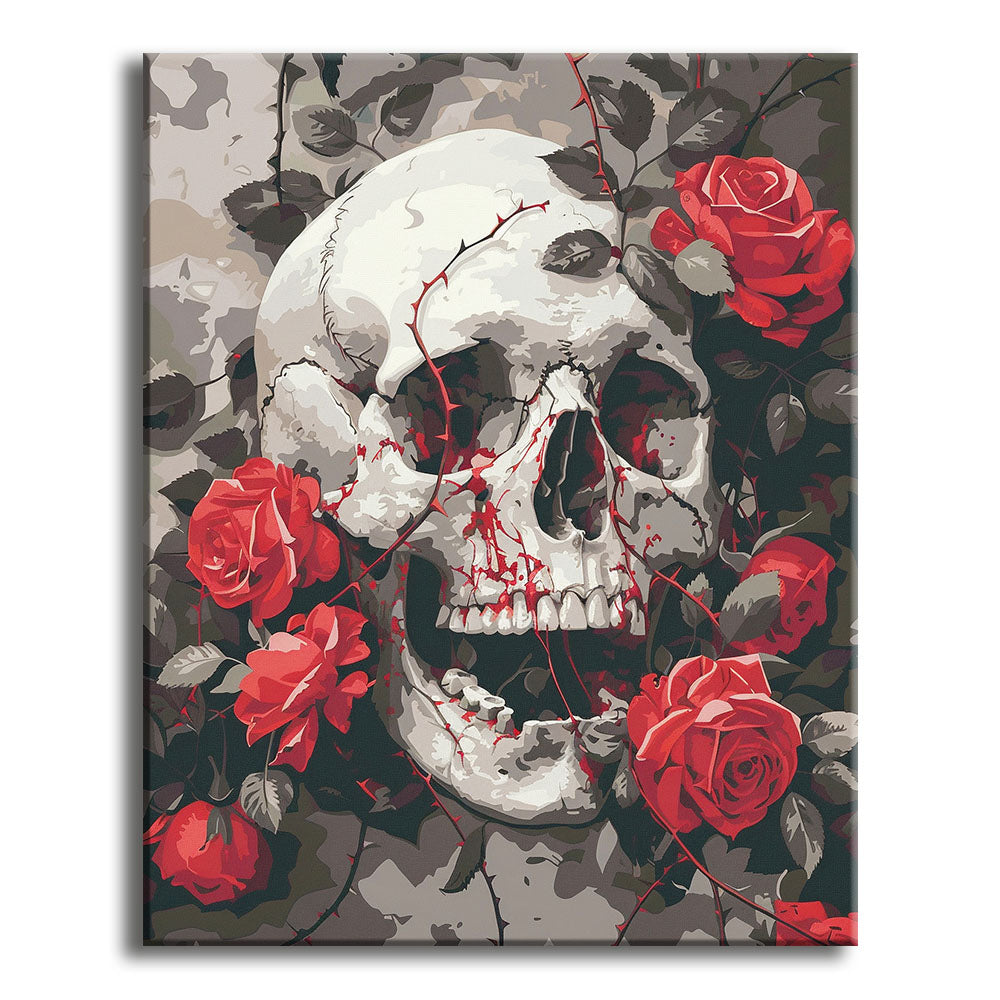 Karmesinrote Dornen - Malen nach Zahlen