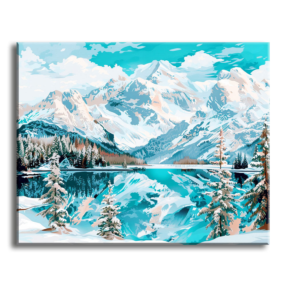 Kristallberg-Gelassenheit – Malen nach Zahlen