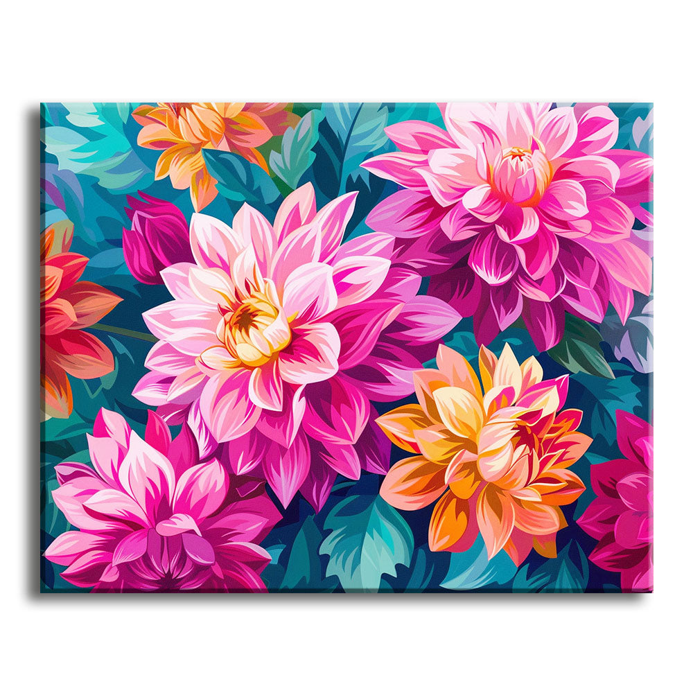 Dahlien-Traum - Malen nach Zahlen