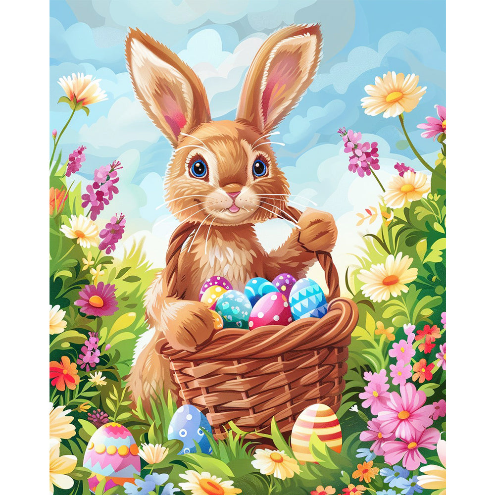 Osterhasen-Glückseligkeit - Malen nach Zahlen