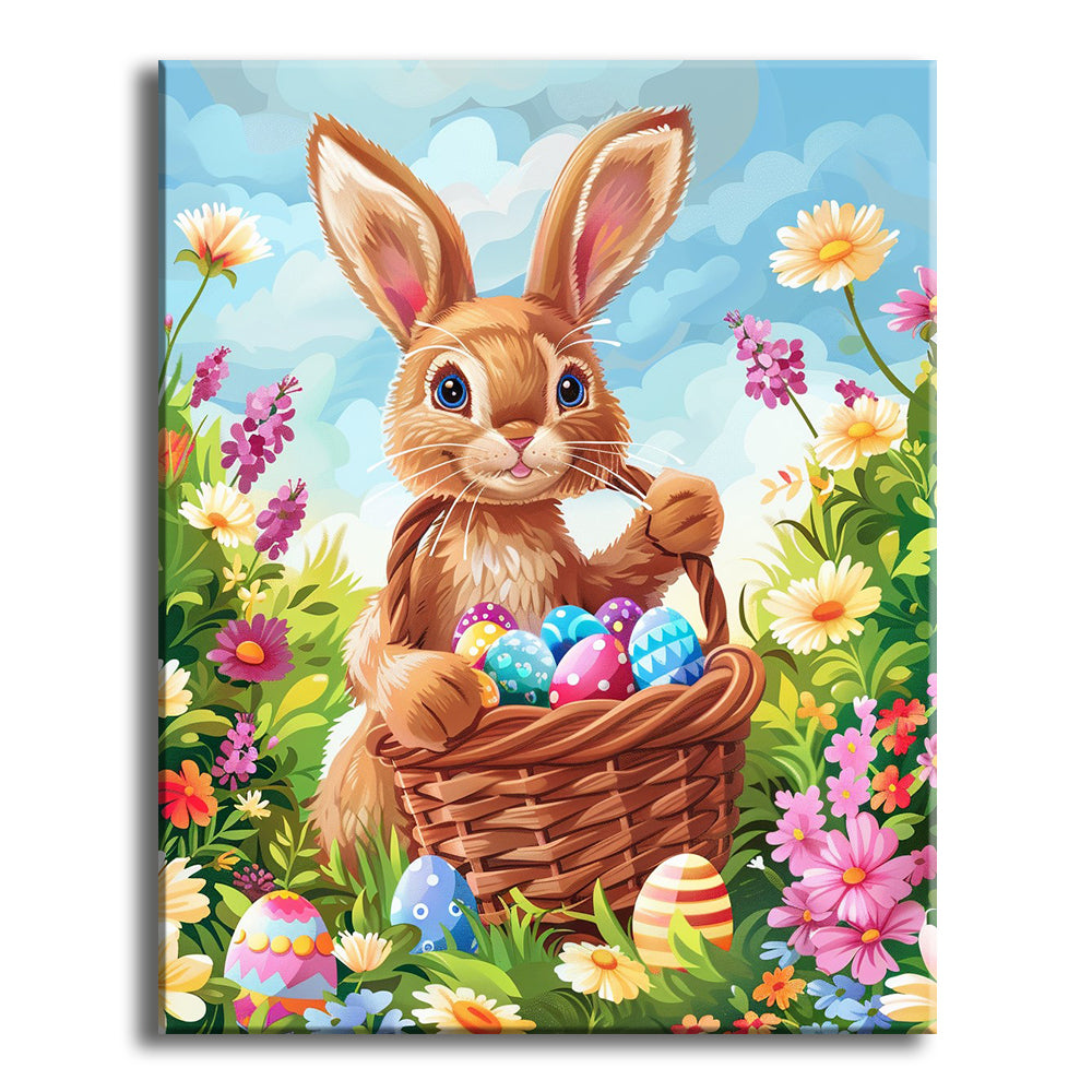 Osterhasen-Glückseligkeit - Malen nach Zahlen