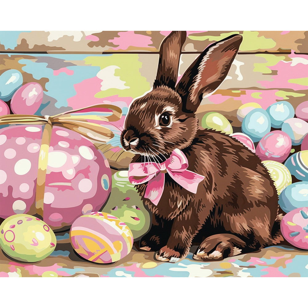 Osterhasenkorb – Malen nach Zahlen