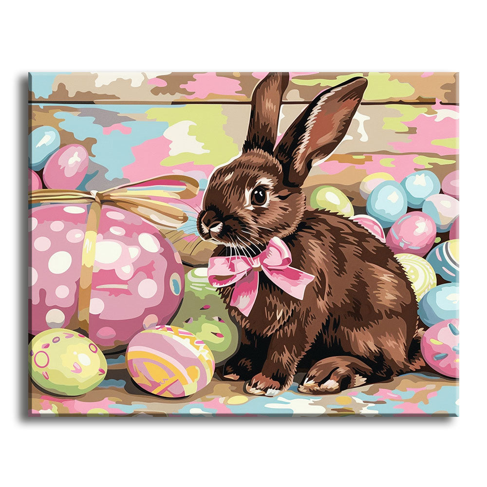 Osterhasenkorb – Malen nach Zahlen