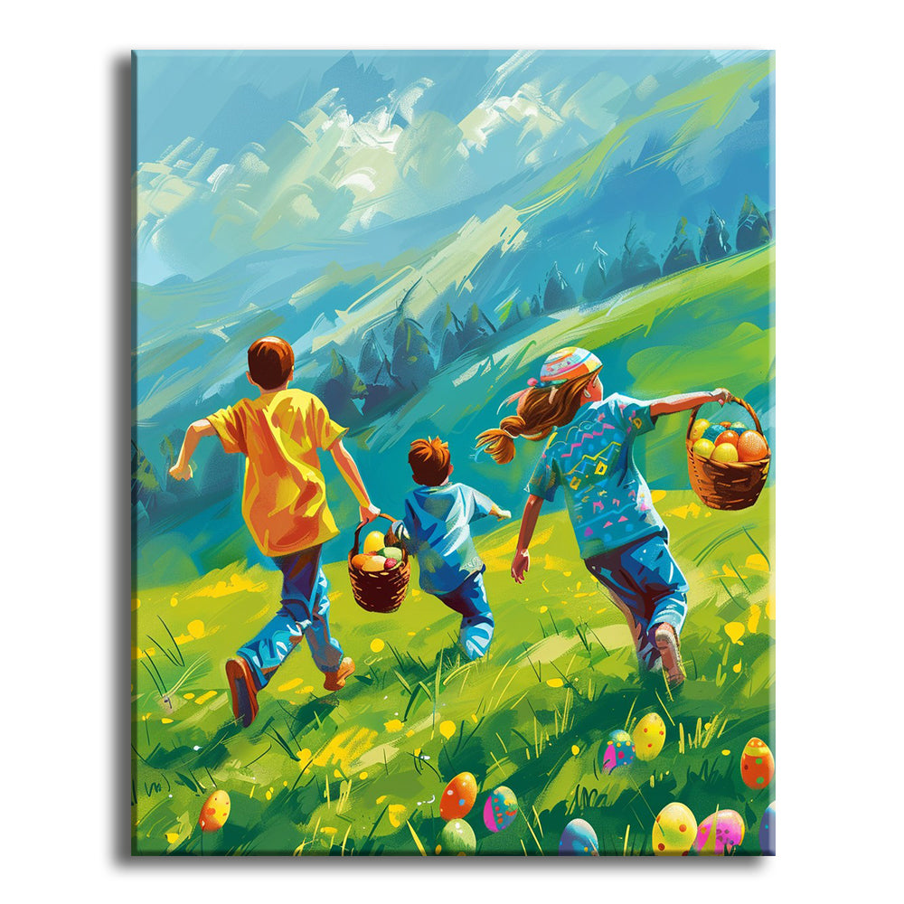 Ostereiersuche-Freude - Malen nach Zahlen