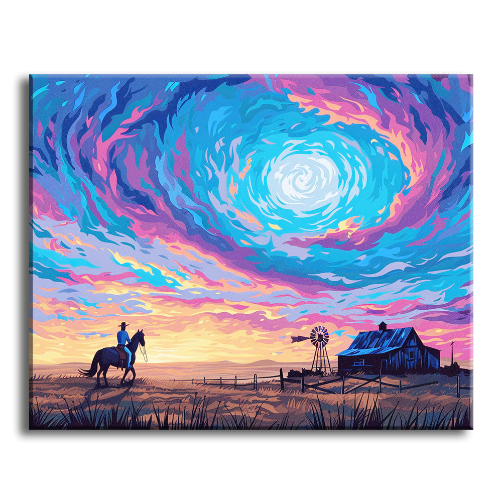 Elektrischer Himmelsreiter – Malen nach Zahlen