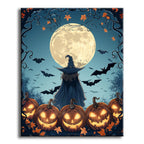 Verzauberte Halloween-Nacht - Malen nach Zahlen