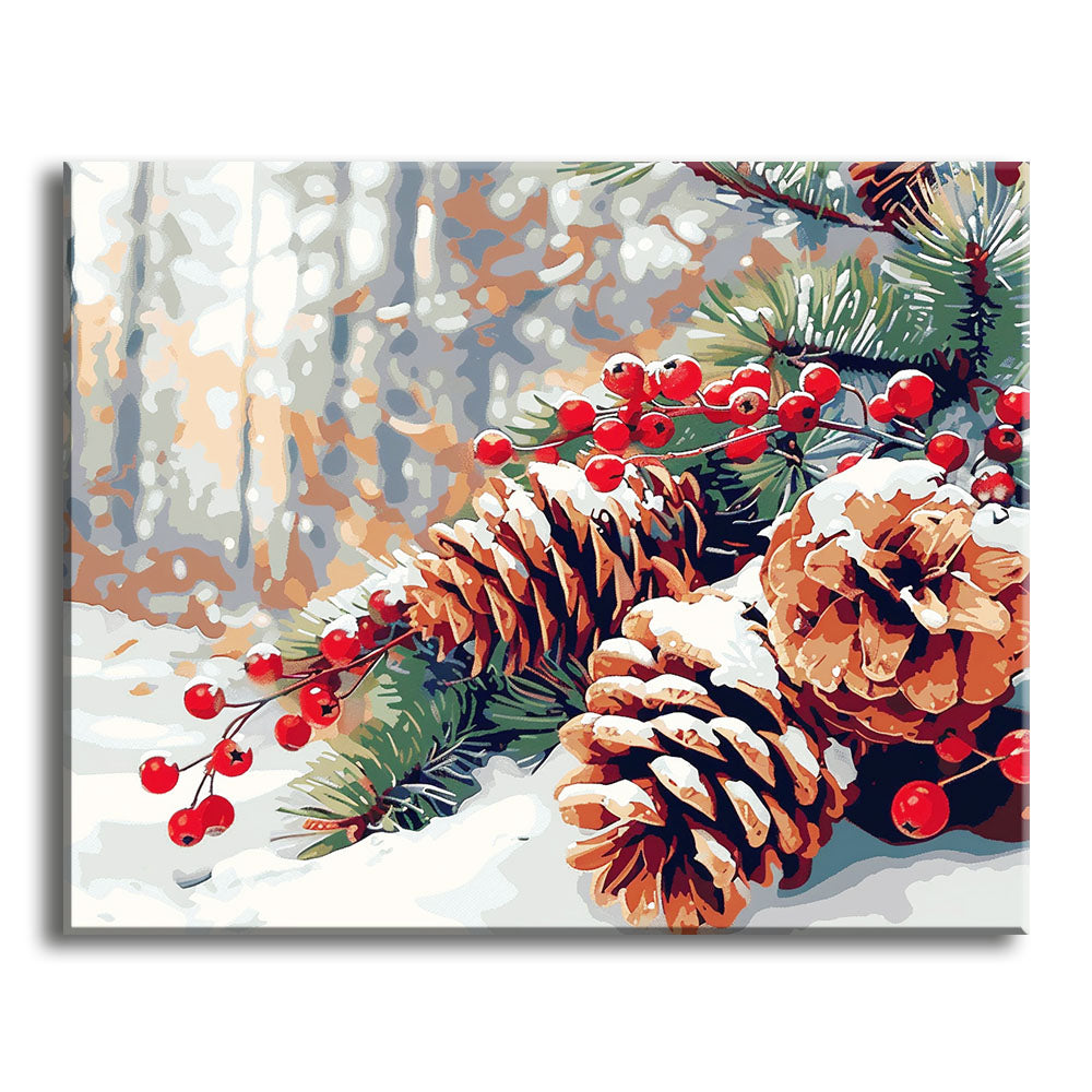 Festlicher Frost - Malen nach Zahlen