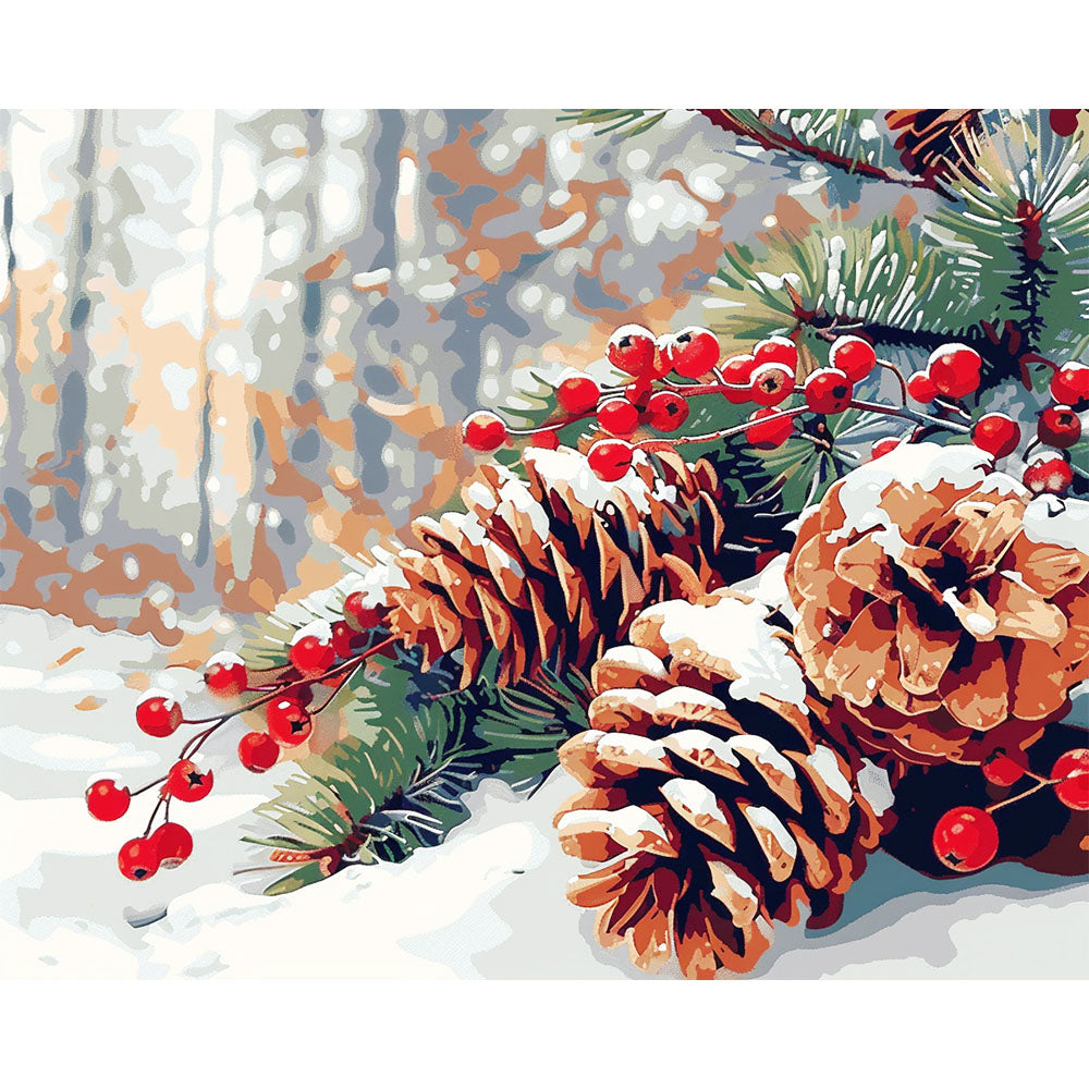 Festlicher Frost - Malen nach Zahlen