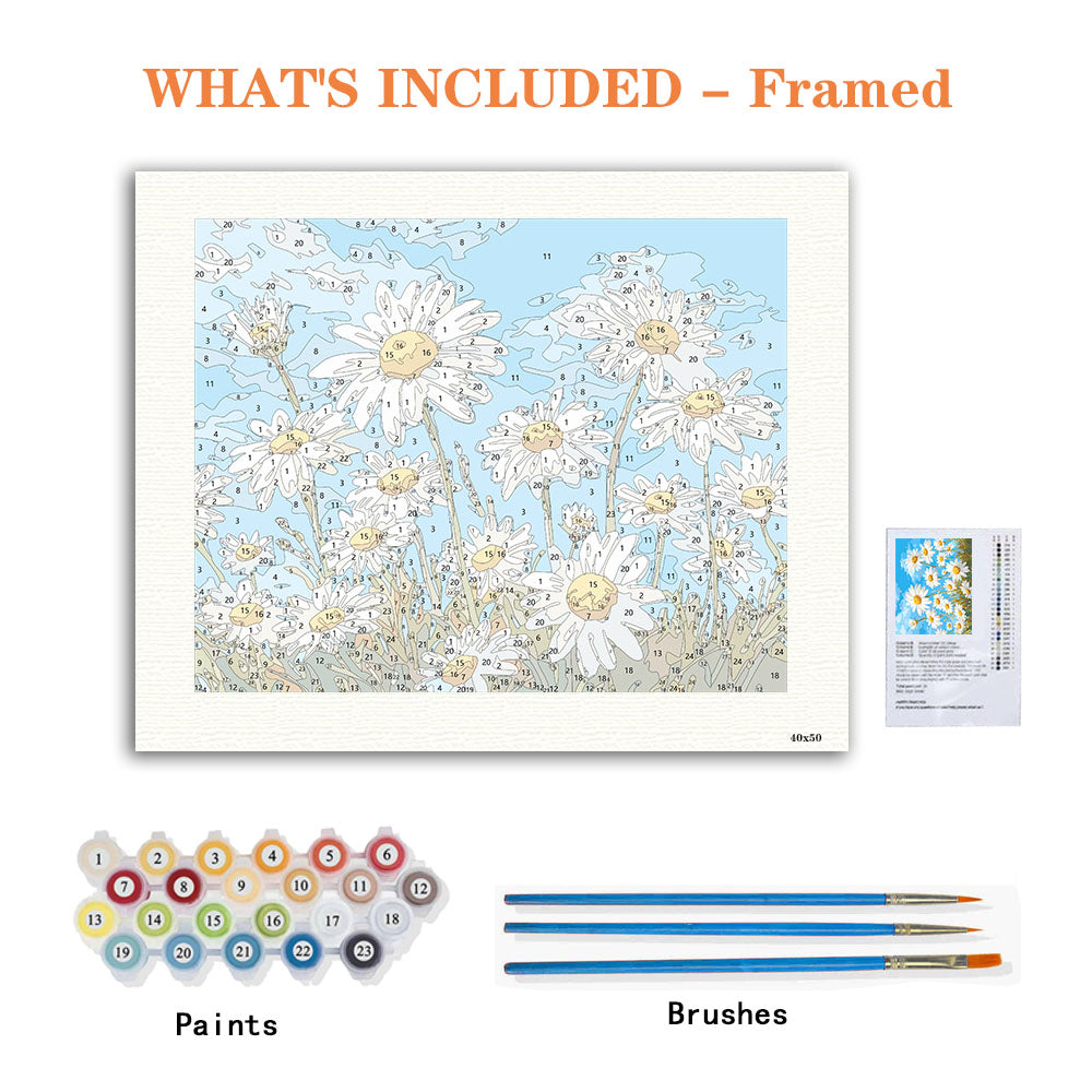 Sonnenblumenfeld – Malen nach Zahlen