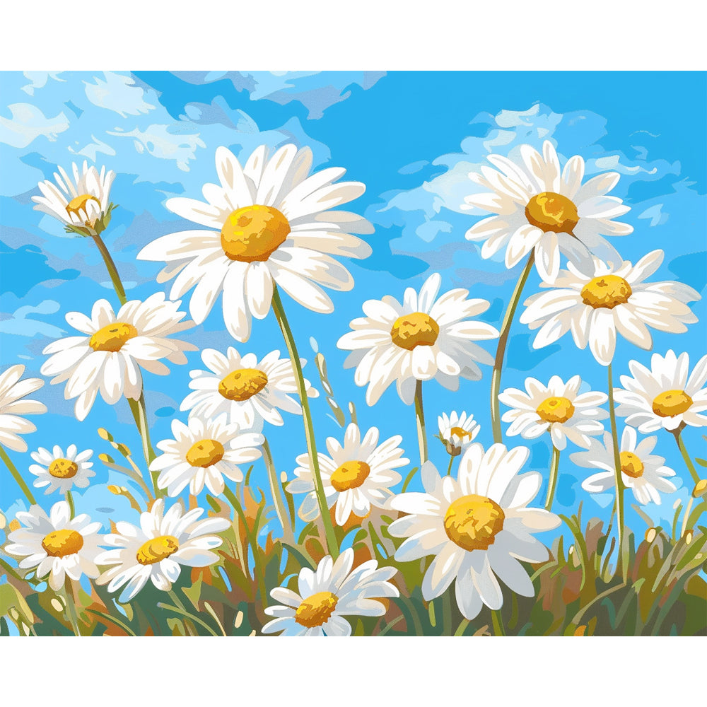 Sonnenblumenfeld – Malen nach Zahlen