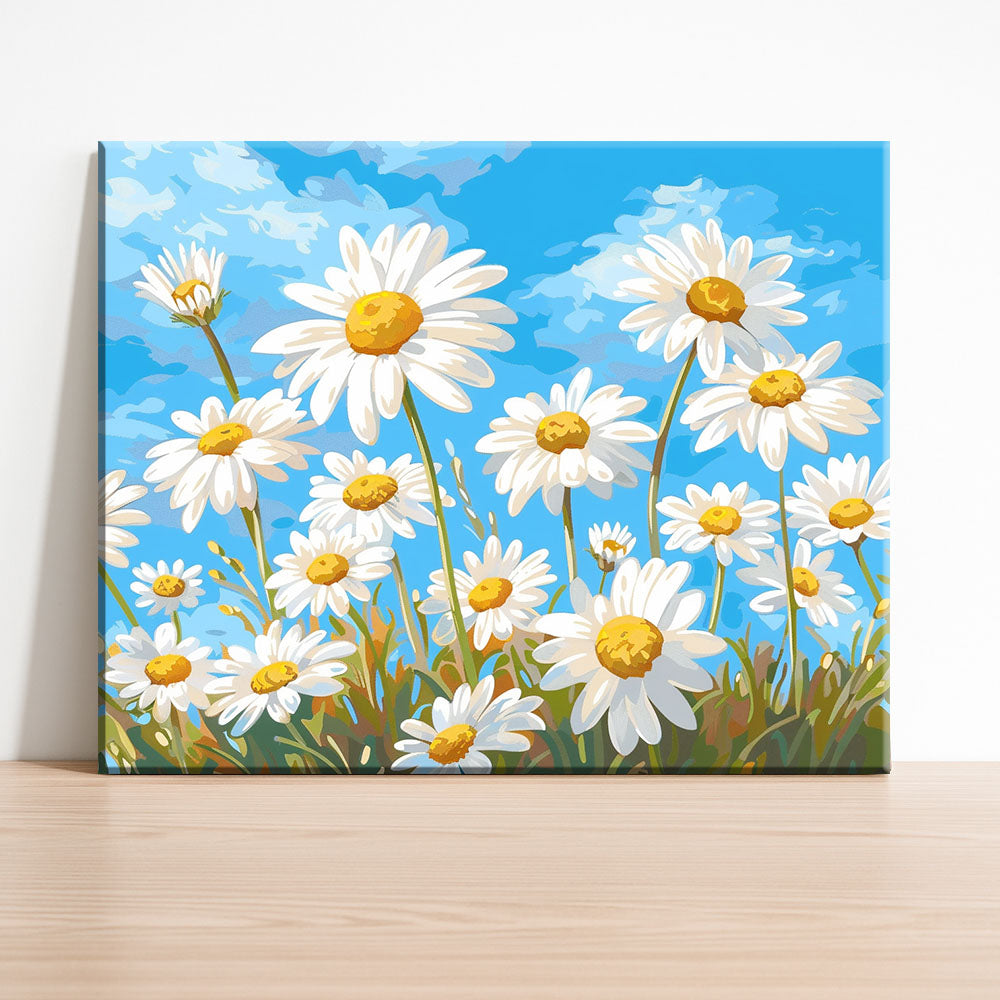 Sonnenblumenfeld – Malen nach Zahlen