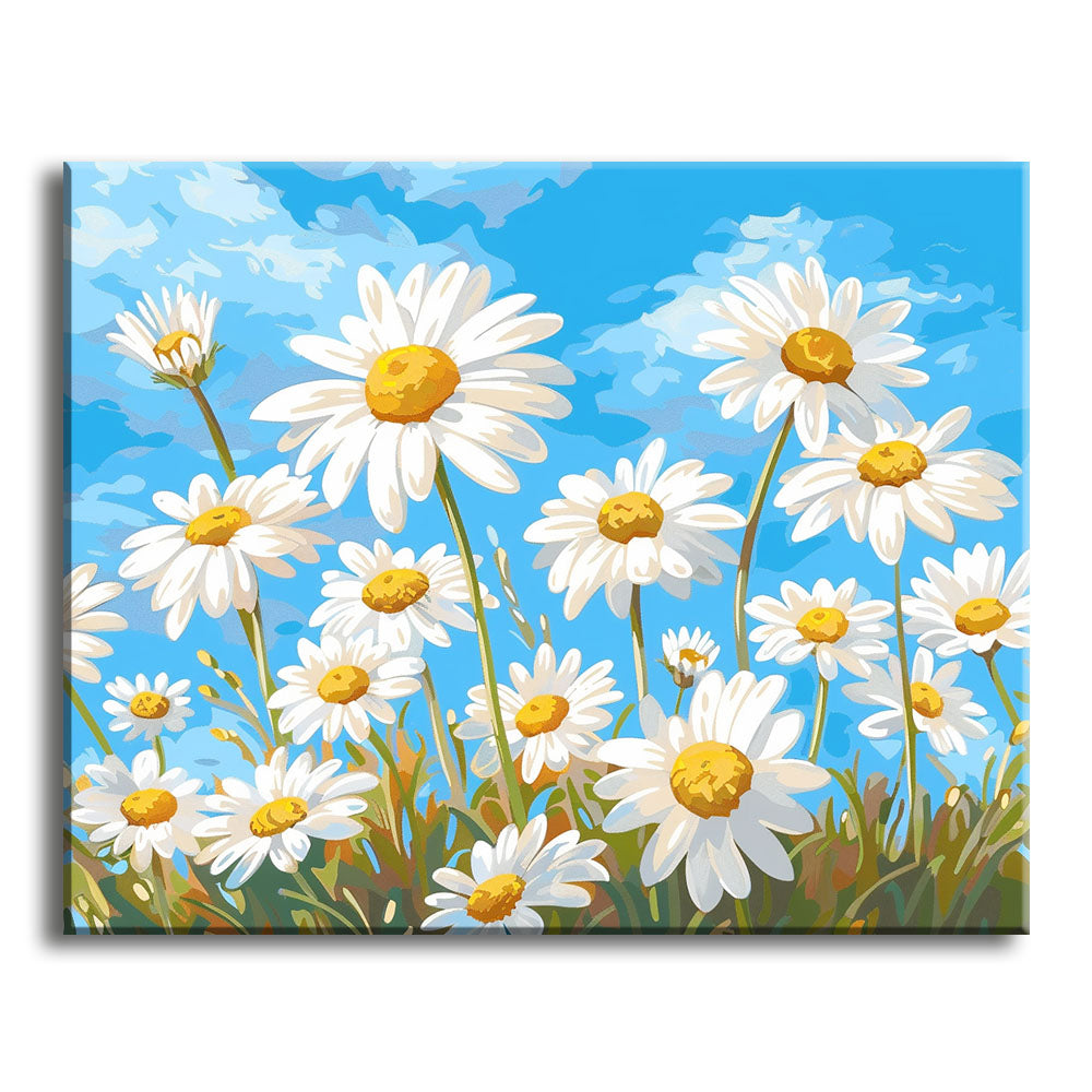 Sonnenblumenfeld – Malen nach Zahlen