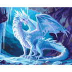 Drachenhort des Frosts – Malen nach Zahlen