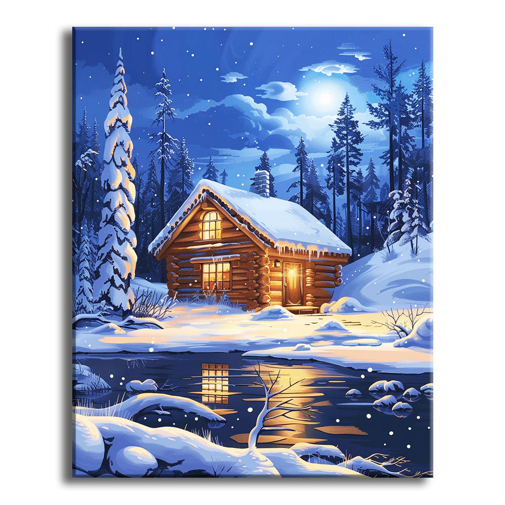 Frostlicht-Hütte - Malen nach Zahlen