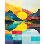 Geometrischer Horizont - Malen nach Zahlen