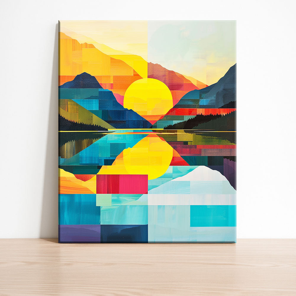 Geometrischer Horizont - Malen nach Zahlen