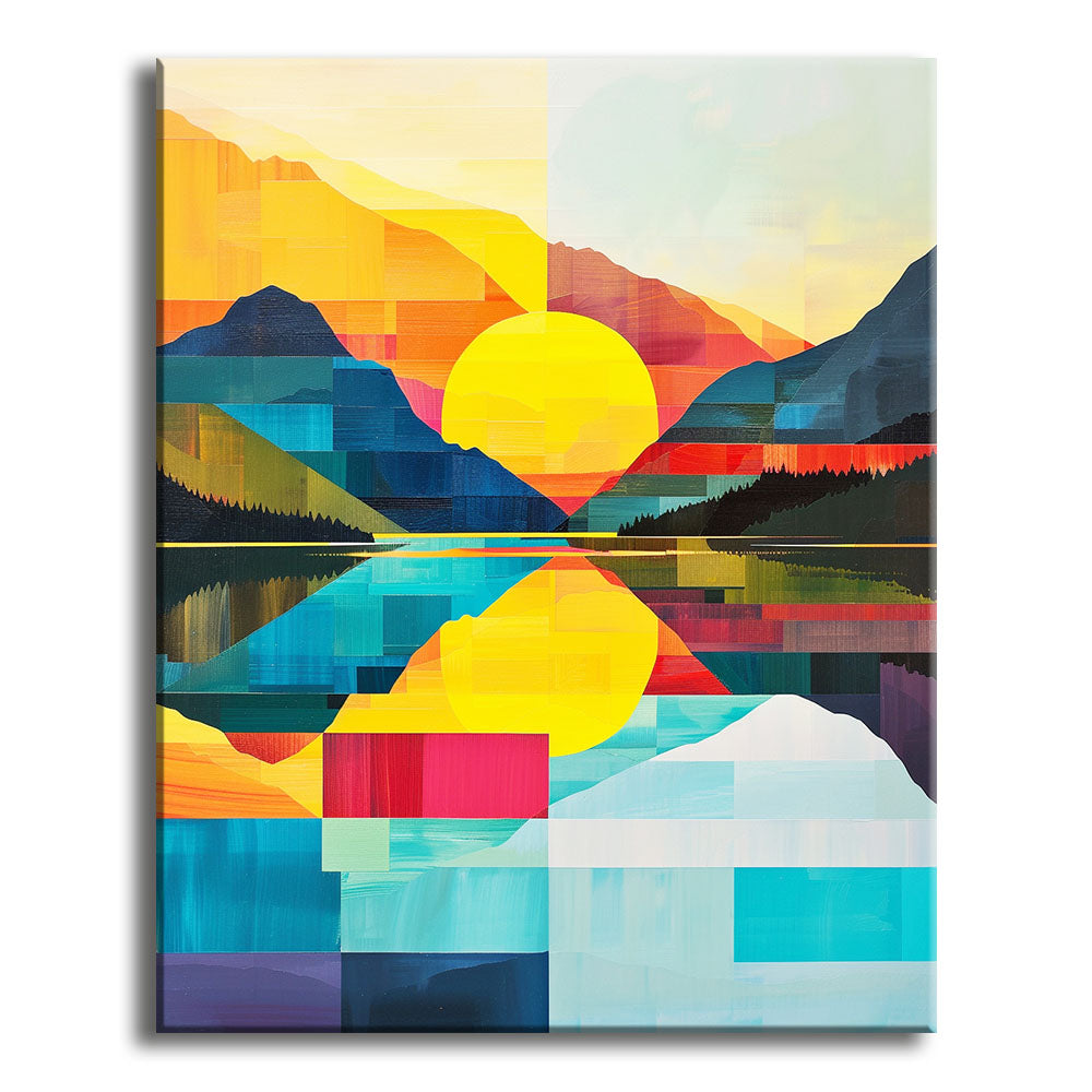 Geometrischer Horizont - Malen nach Zahlen