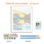 Geometrischer Horizont - Malen nach Zahlen