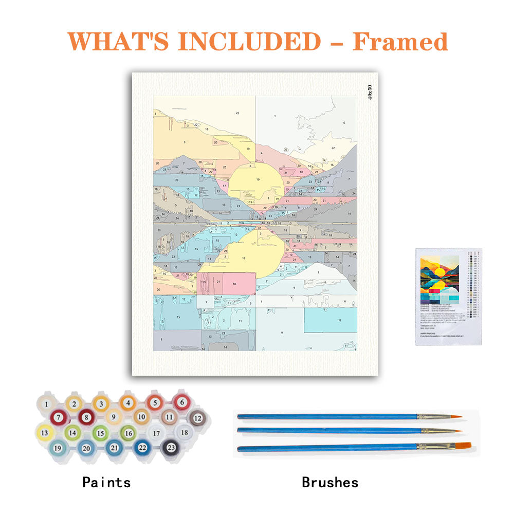 Geometrischer Horizont - Malen nach Zahlen