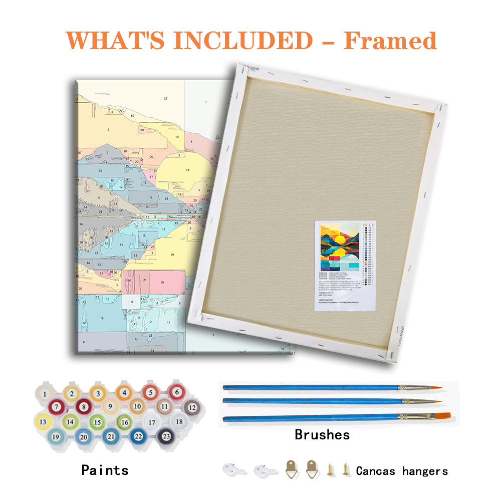 Geometrischer Horizont - Malen nach Zahlen