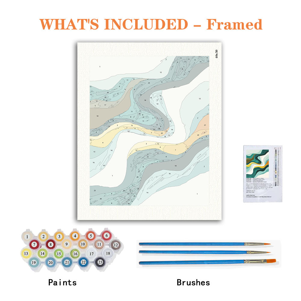 Goldener Strom - Malen nach Zahlen