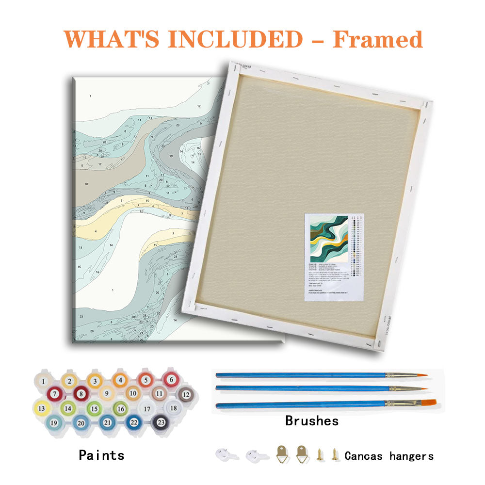 Goldener Strom - Malen nach Zahlen