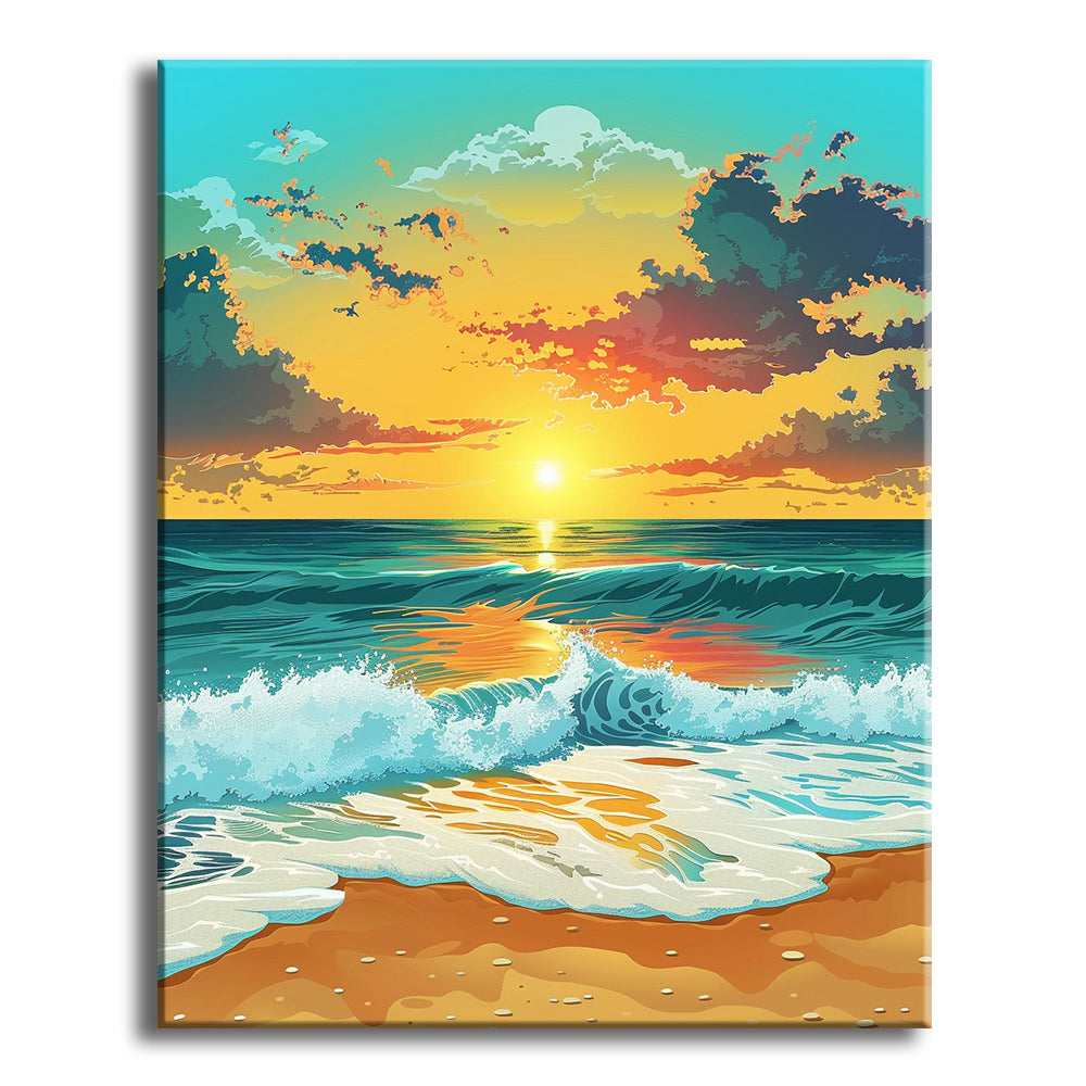 Die goldene Sonnenuntergangs-Gelassenheit