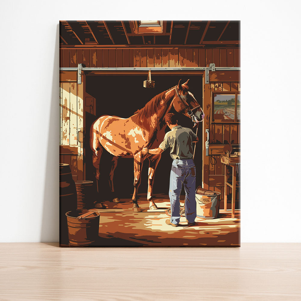 Pferd und Bräutigam