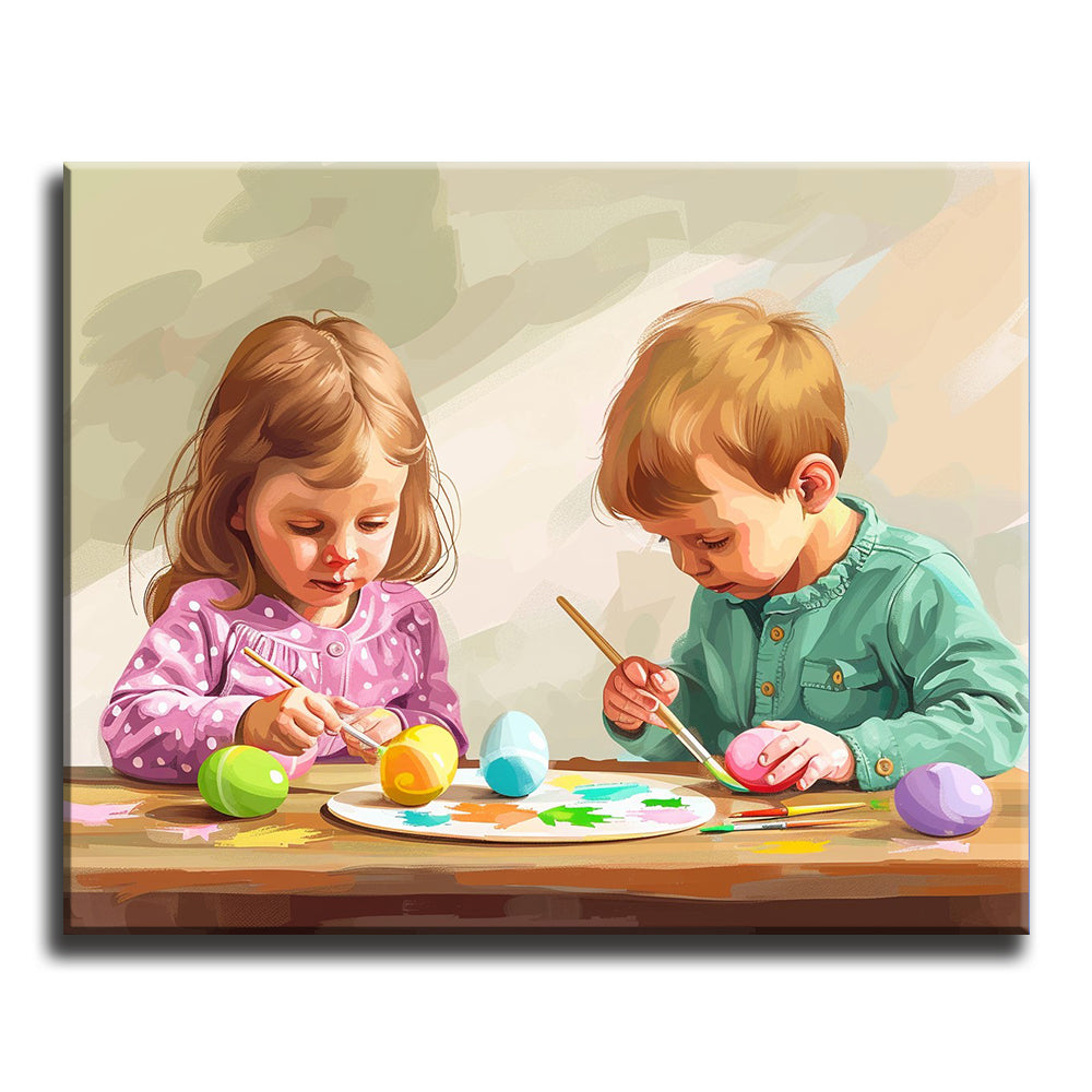 Kinder-Osterei - Malen nach Zahlen