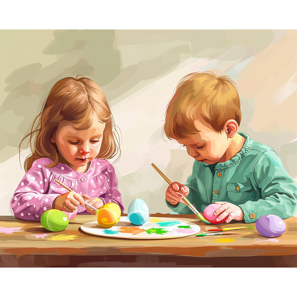 Kinder-Osterei - Malen nach Zahlen