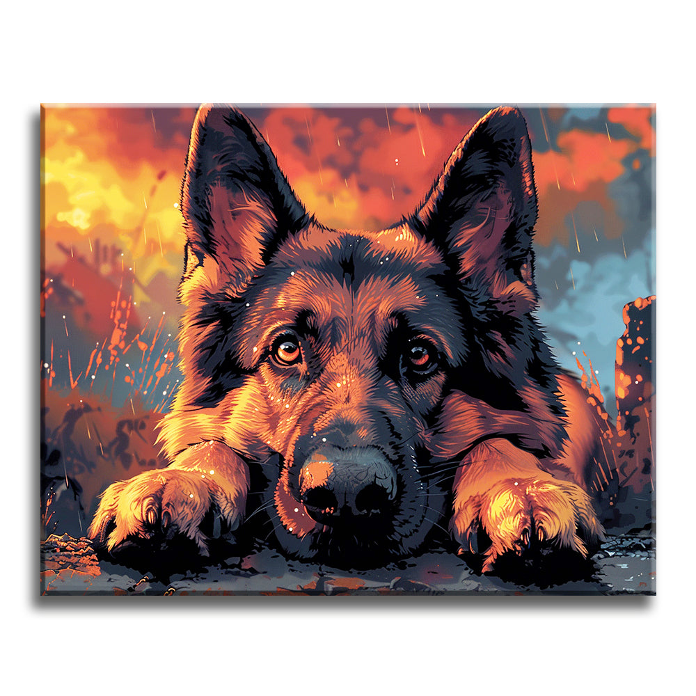 Treuer Schäferhund